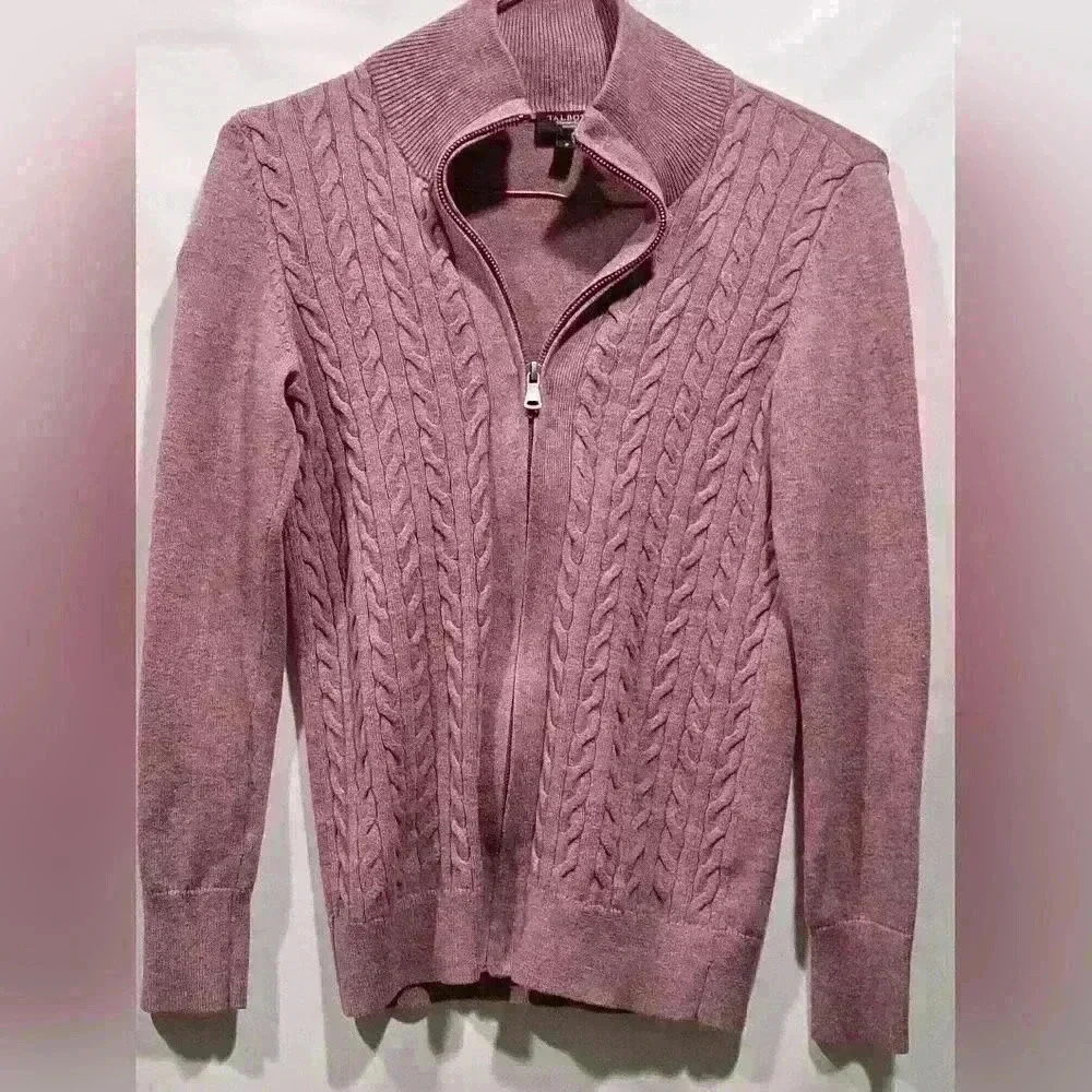 Talbots petite zip up sweater. - Picture 2 of 6